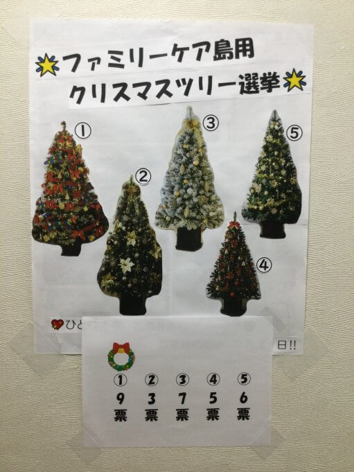 🎄クリスマスツリー総選挙🎄　結果発表～🎉