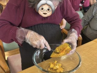 かぼちゃの茶巾作り🎃💗